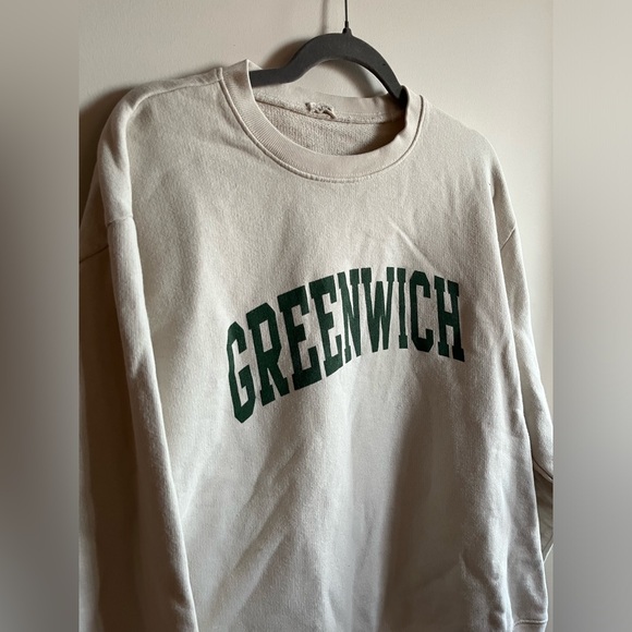 Brandy Melville John Galt Greenwich White Sweatshirt - Picture 2 of 8